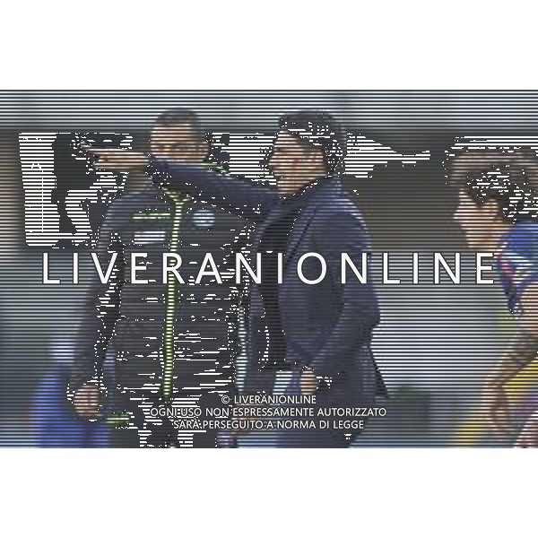 Carlos Cuesta Head Coach of Parma AC gestures during Hellas Verona FC vs Parma Calcio FC, 12° Serie A Enilive 2025-26 game at Marcantonio Bentegodi stadium in Verona (VR), Italy, on November 23, 2025. (Photo by Davide Casentini) AG ALDO LIVERANI SAS