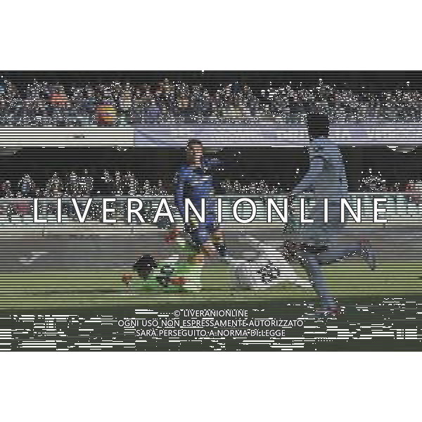 Giovane Santana do Nascimiento of Hellas Verona FC scores a goal during Hellas Verona FC vs Parma Calcio FC, 12° Serie A Enilive 2025-26 game at Marcantonio Bentegodi stadium in Verona (VR), Italy, on November 23, 2025. (Photo by Davide Casentini) AG ALDO LIVERANI SAS