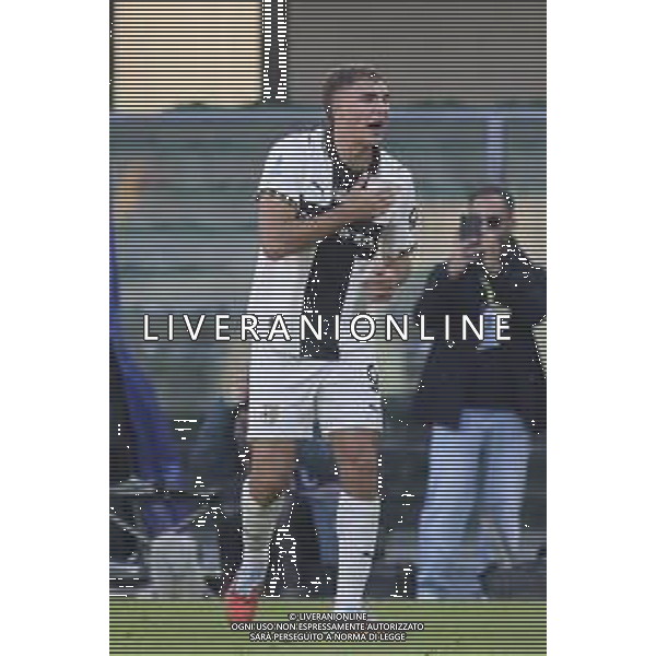 Matteo Pellegrino of Parma AC celebrates after scoring second goal during Hellas Verona FC vs Parma Calcio FC, 12° Serie A Enilive 2025-26 game at Marcantonio Bentegodi stadium in Verona (VR), Italy, on November 23, 2025. (Photo by Davide Casentini) AG ALDO LIVERANI SAS