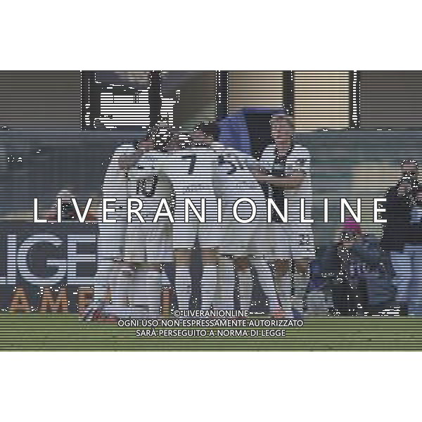 Matteo Pellegrino of Parma AC celebrates after scoring second goal during Hellas Verona FC vs Parma Calcio FC, 12° Serie A Enilive 2025-26 game at Marcantonio Bentegodi stadium in Verona (VR), Italy, on November 23, 2025. (Photo by Davide Casentini) AG ALDO LIVERANI SAS