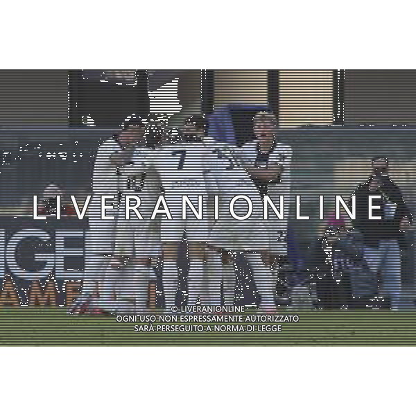 Matteo Pellegrino of Parma AC celebrates after scoring second goal during Hellas Verona FC vs Parma Calcio FC, 12° Serie A Enilive 2025-26 game at Marcantonio Bentegodi stadium in Verona (VR), Italy, on November 23, 2025. (Photo by Davide Casentini) AG ALDO LIVERANI SAS