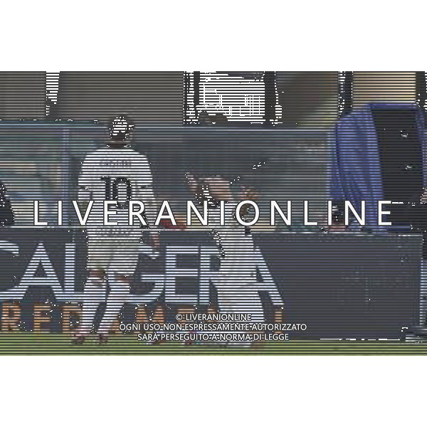 Matteo Pellegrino of Parma AC celebrates after scoring second goal during Hellas Verona FC vs Parma Calcio FC, 12° Serie A Enilive 2025-26 game at Marcantonio Bentegodi stadium in Verona (VR), Italy, on November 23, 2025. (Photo by Davide Casentini) AG ALDO LIVERANI SAS