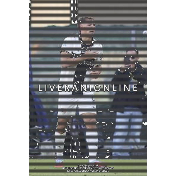 Matteo Pellegrino of Parma AC celebrates after scoring second goal during Hellas Verona FC vs Parma Calcio FC, 12° Serie A Enilive 2025-26 game at Marcantonio Bentegodi stadium in Verona (VR), Italy, on November 23, 2025. (Photo by Davide Casentini) AG ALDO LIVERANI SAS