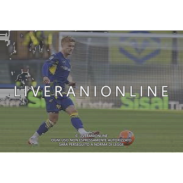 Martin Frese of Hellas Verona FC play the ball during Hellas Verona FC vs Parma Calcio FC, 12° Serie A Enilive 2025-26 game at Marcantonio Bentegodi stadium in Verona (VR), Italy, on November 23, 2025. (Photo by Davide Casentini) AG ALDO LIVERANI SAS