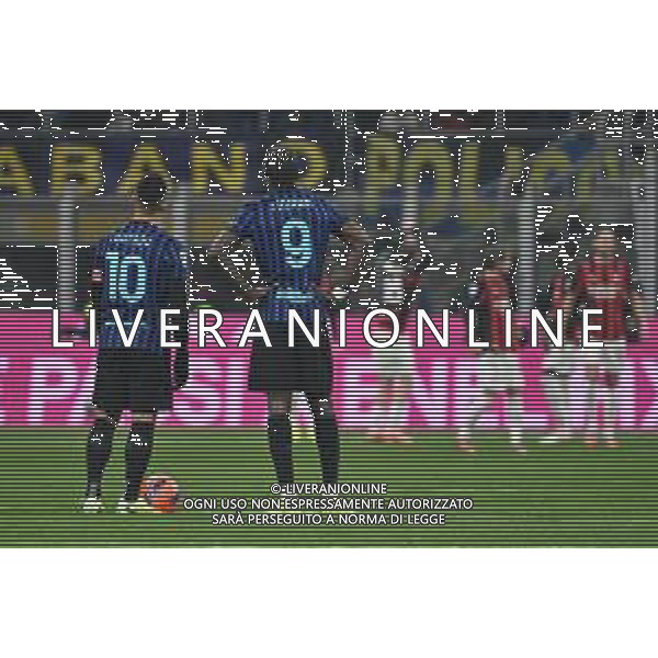 Inter vs Milan nella foto delusione Inter ed esultanza giocatori Milan dopo il gol dell\'1 a 0 Milano 23-11-2025 Stadio Giuseppe Meazza - San Siro Inter vs Milan Campionato Serie A Enilive - 12a giornata foto Roberto Garavaglia/Agenzia Aldo Liverani sas