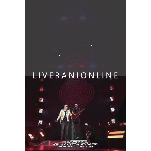 Roma 23 Novembre 2025 I Moda’ dal vivo al Palazzo dello Sport di Roma durante il loro ‘La notte dei Romantici Tour 2025’ Nella Foto: Francesco ‘Kekko’ Silvestre Foto Credit: Andrea Bracaglia- AGENZIA ALDO LIVERANI SAS