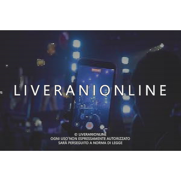 Roma 23 Novembre 2025 I Moda’ dal vivo al Palazzo dello Sport di Roma durante il loro ‘La notte dei Romantici Tour 2025’ Nella Foto: Francesco ‘Kekko’ Silvestre Foto Credit: Andrea Bracaglia- AGENZIA ALDO LIVERANI SAS