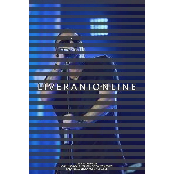 Roma 23 Novembre 2025 I Moda’ dal vivo al Palazzo dello Sport di Roma durante il loro ‘La notte dei Romantici Tour 2025’ Nella Foto: Francesco ‘Kekko’ Silvestre Foto Credit: Andrea Bracaglia- AGENZIA ALDO LIVERANI SAS