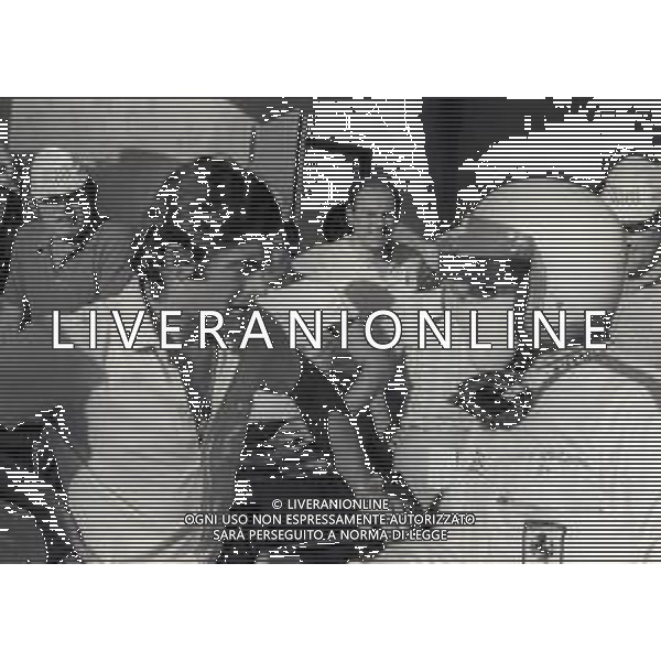 NEG-MONZA 06-09-1970 GRAN PREMIO D\'ITALIA F1 NELLA FOTO GIACOMO AGOSTINI CON CLAY REGAZZONI AG ALDO LIVERANI SAS