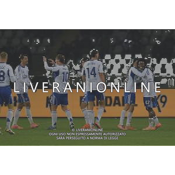 TVMV-Torino 24.11.2025 Stadio Grande Torino @Manuela Viganti/Ag. Aldo Liverani sas Torino vs Como Campionato Calcio Serie A Enilive 2025/2026 12a giornata Nella foto: esultanza como dopo il gol di jarden addai