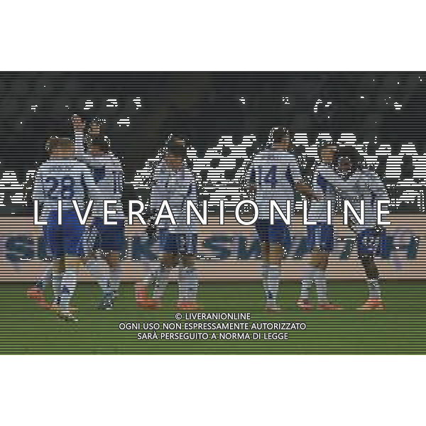 TVMV-Torino 24.11.2025 Stadio Grande Torino @Manuela Viganti/Ag. Aldo Liverani sas Torino vs Como Campionato Calcio Serie A Enilive 2025/2026 12a giornata Nella foto: esultanza como dopo il gol di jarden addai