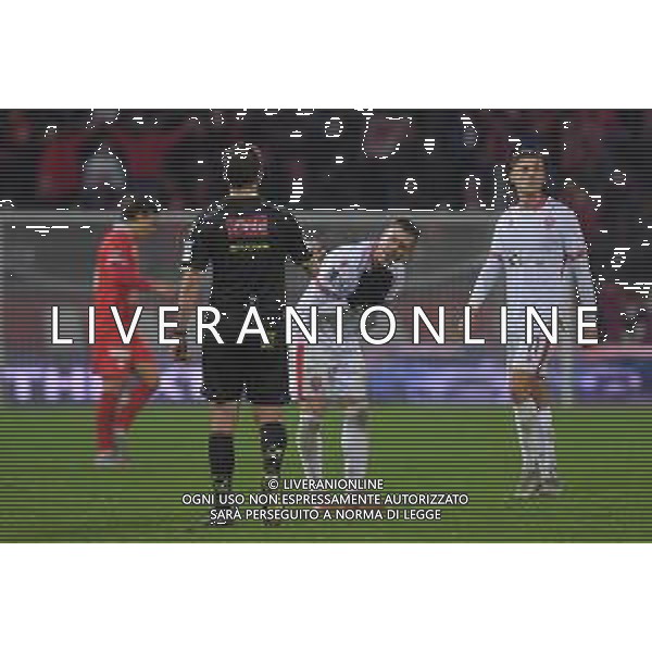 Perugia vs Vis Pesaro Campionato Serie C Sky Wifi - 15 Giornata Stadio Renato Curi - Perugia 24-11-2025 nella foto Pucciarelli protesta con l\'arbitro Foto di Federico Gaetano - ag.Aldo Liverani- AGENZIA ALDO LIVERANI SAS