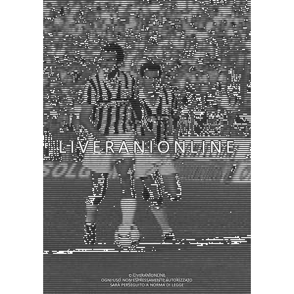 NEG-28-09-1986 EMPOLI-CAMPIONATO DI CALCIO SERIE A EMPOLI-JUVENTUS 0-1 NELLA FOTO ANTONIO CABRINI E GAETANO SCIREA AG ALDO LIVERANI SAS