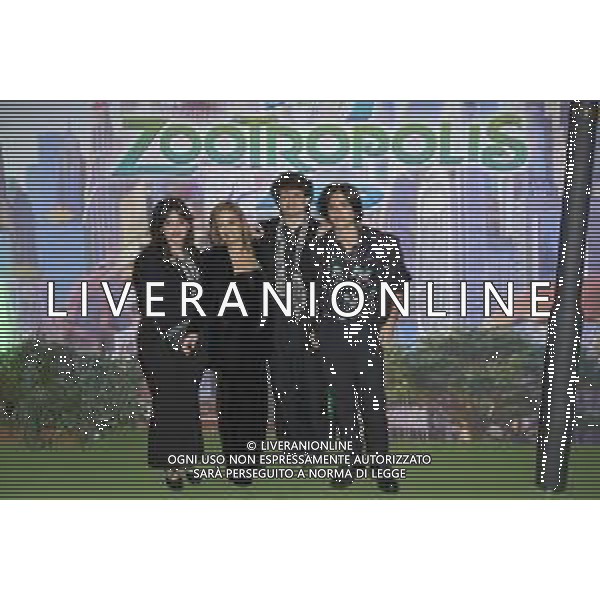 Roma 25 Novembre 2025 Red Carpet della Premiere italiana del nuovo film Disney ‘Zootropolis 2’ Nella Foto: Sofia Suarez, Ilaria Latini, Riccardo Suarez, Emanuele Suarez Foto Credit: Andrea Bracaglia- AGENZIA ALDO LIVERANI SAS