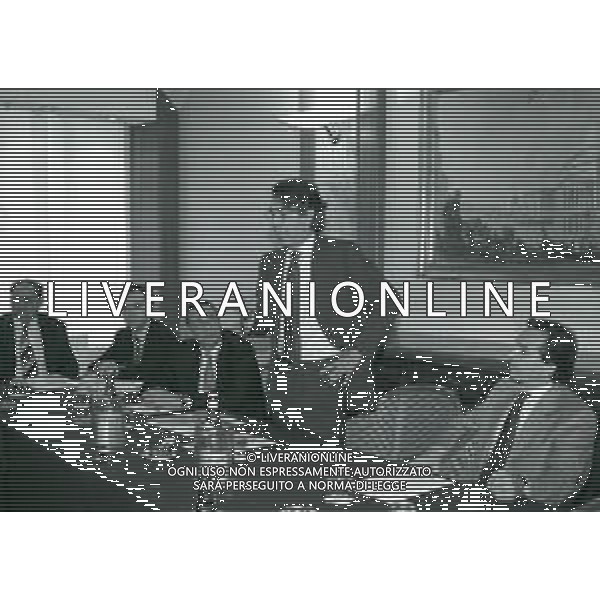 NEG-1995 MILANO IL PRESIDENTE DELL\'INTER MASSIMO MORATTI PRESIEDE UNA RIUNIONE CON GLI INTER CLUB A MILANO NELL\'ANNO 1995 AG ALDO LIVERANI SAS