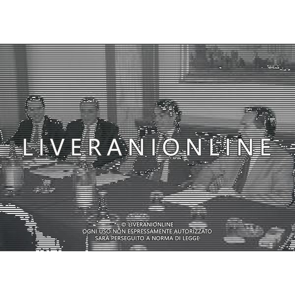 NEG-1995 MILANO IL PRESIDENTE DELL\'INTER MASSIMO MORATTI PRESIEDE UNA RIUNIONE CON GLI INTER CLUB A MILANO NELL\'ANNO 1995 AG ALDO LIVERANI SAS