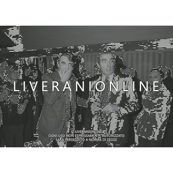 NEG- APPIANO GENTILE- IL PRESIDENTE DELL\'INTER MASSIMO MORATTI INTERVIENE AL NATALE DELLE GIOVANILI DELL\'INTER NELL\'ANNO 1995 NELLA FOTO MASSIMO MORATTI CON MARIO CORSO AG ALDO LIVERANI SAS