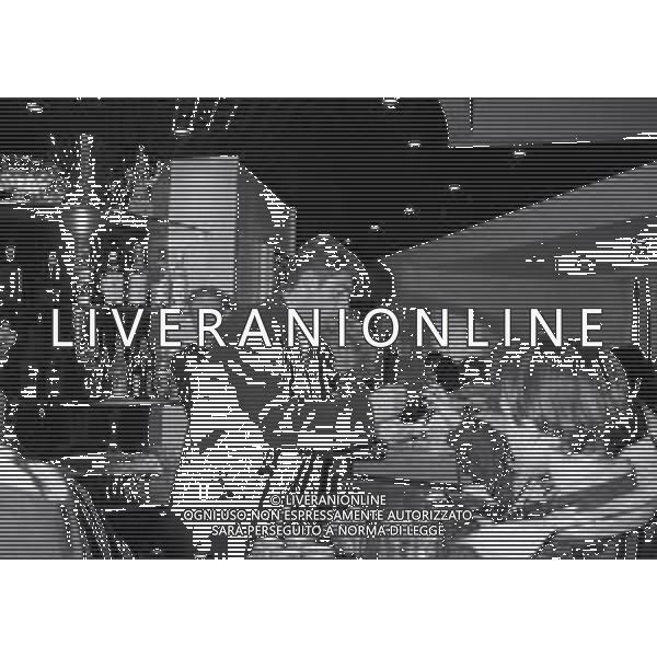 NEG- APPIANO GENTILE- IL PRESIDENTE DELL\'INTER MASSIMO MORATTI INTERVIENE AL NATALE DELLE GIOVANILI DELL\'INTER NELL\'ANNO 1995 NELLA FOTO GIANLUCA PAGLIUCA AG ALDO LIVERANI SAS