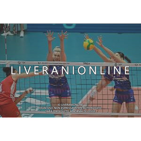 TVRG Milano vs Olympiacos nella foto Vita Akimova (Vero Volley Milano) e Benedetta Sartori (Vero Volley Milano) a muro Monza 26-11-2025 Opiquad Arena Numia Vero Volley Milano vs Olympiacos Pireo CEV Champions League - Pool C 1a giornata foto Roberto Garavaglia/Agenzia Aldo Liverani sas