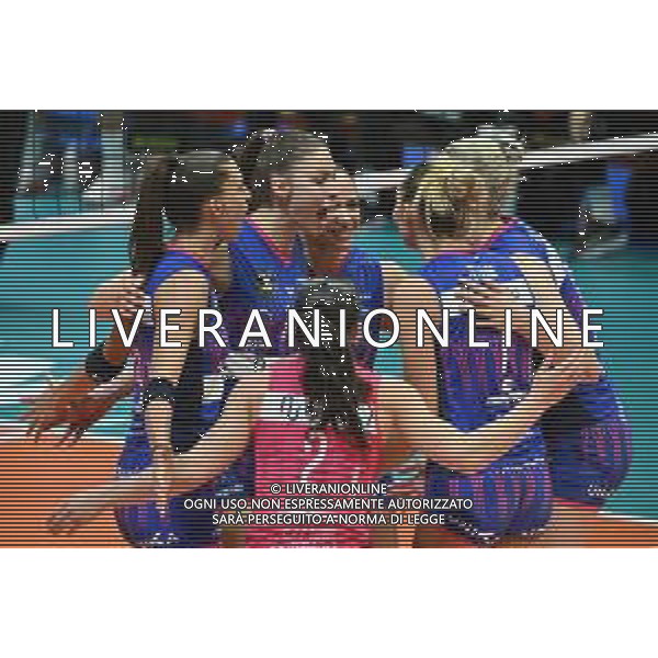 TVRG Milano vs Olympiacos nella foto esultanza Vero Volley Milano dopo un punto Monza 26-11-2025 Opiquad Arena Numia Vero Volley Milano vs Olympiacos Pireo CEV Champions League - Pool C 1a giornata foto Roberto Garavaglia/Agenzia Aldo Liverani sas