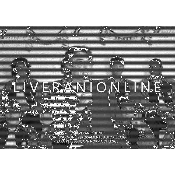 NEG--1995-1996 MILANO RADUNO INTER ALL\'HARBOUR CLUB NELLA FOTO MASSIMO MORATTI AG ALDO LIVERNI SAS