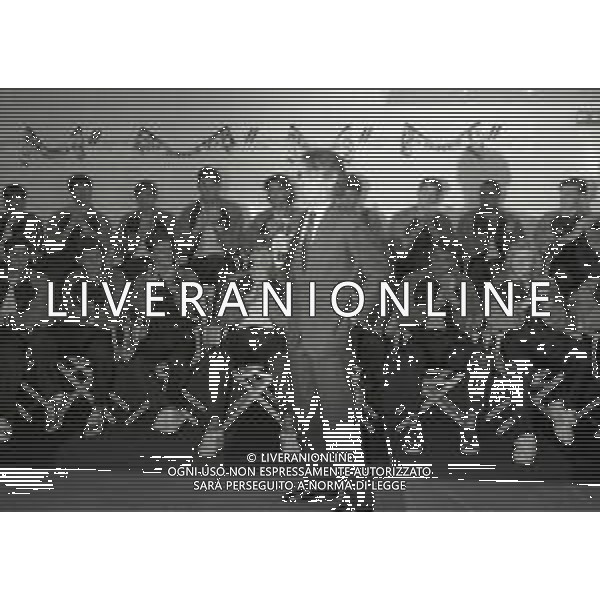 NEG--1995-1996 MILANO RADUNO INTER ALL\'HARBOUR CLUB NELLA FOTO MASSIMO MORATTI AG ALDO LIVERNI SAS