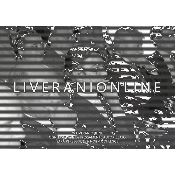 NEG--1995-1996 MILANO RADUNO INTER ALL\'HARBOUR CLUB NELLA FOTO OTTAVIO BIANCHI E MASSIMO MORATTI AG ALDO LIVERNI SAS