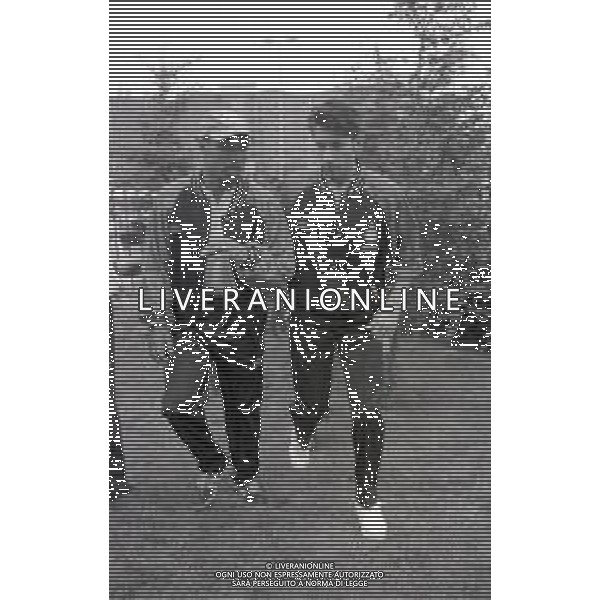 NEG--1995-1996 MILANO RADUNO INTER ALL\'HARBOUR CLUB NELLA FOTO PAUL INCE E MASSIMO PAGANIN AG ALDO LIVERNI SAS