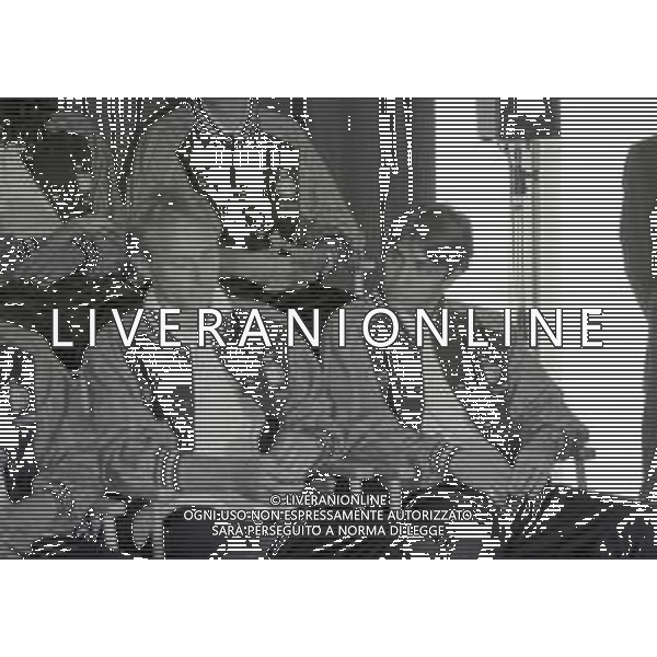 NEG--1995-1996 MILANO RADUNO INTER ALL\'HARBOUR CLUB NELLA FOTO DAVIDE FONTOLAN E RAMBERT SEBASTIAN AG ALDO LIVERNI SAS