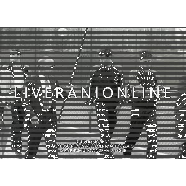 NEG--1995-1996 MILANO RADUNO INTER ALL\'HARBOUR CLUB NELLA FOTO OTTAVIO BIANCHI CON MAURIZIO GANZ E BENITO CARBONE AG ALDO LIVERNI SAS