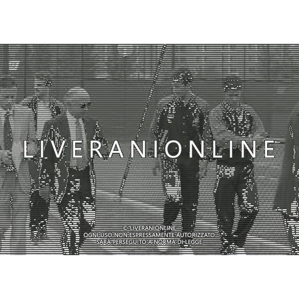 NEG--1995-1996 MILANO RADUNO INTER ALL\'HARBOUR CLUB NELLA FOTO OTTAVIO BIANCHI CON MAURIZIO GANZ E BENITO CARBONE AG ALDO LIVERNI SAS