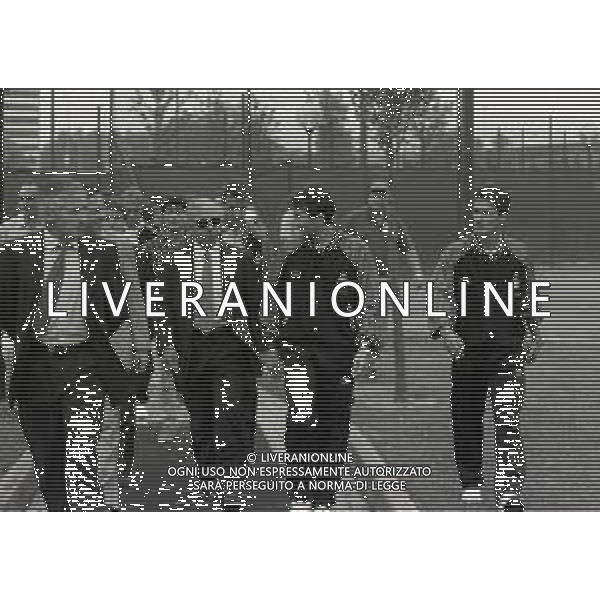 NEG--1995-1996 MILANO RADUNO INTER ALL\'HARBOUR CLUB NELLA FOTO LUCIANO CASTELLINI OTTAVIO BIANCHI CON MAURIZIO GANZ E BENITO CARBONE AG ALDO LIVERNI SAS