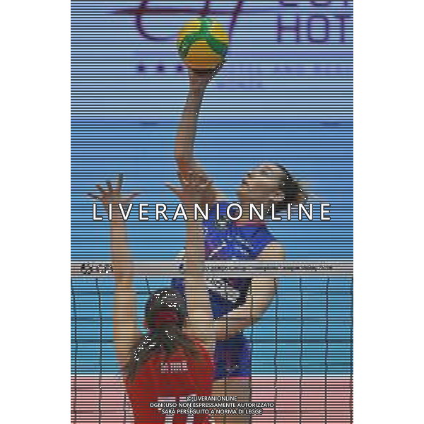 TVRG Milano vs Olympiacos nella foto Elena Pietrini (Vero Volley Milano) Monza 26-11-2025 Opiquad Arena Numia Vero Volley Milano vs Olympiacos Pireo CEV Champions League - Pool C 1a giornata foto Roberto Garavaglia/Agenzia Aldo Liverani sas