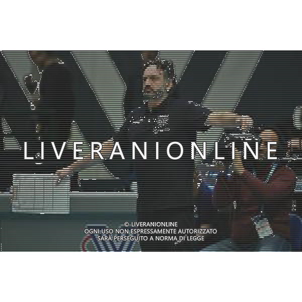 TVRG Milano vs Olympiacos nella foto Stefano Lavarini allenatore Vero Volley Milano Monza 26-11-2025 Opiquad Arena Numia Vero Volley Milano vs Olympiacos Pireo CEV Champions League - Pool C 1a giornata foto Roberto Garavaglia/Agenzia Aldo Liverani sas