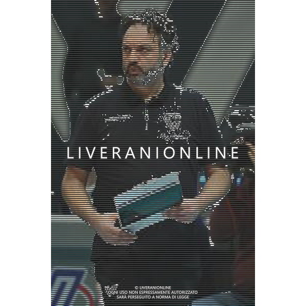 TVRG Milano vs Olympiacos nella foto Stefano Lavarini allenatore Vero Volley Milano Monza 26-11-2025 Opiquad Arena Numia Vero Volley Milano vs Olympiacos Pireo CEV Champions League - Pool C 1a giornata foto Roberto Garavaglia/Agenzia Aldo Liverani sas