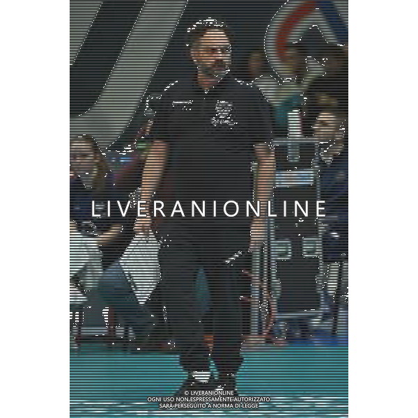 TVRG Milano vs Olympiacos nella foto Stefano Lavarini allenatore Vero Volley Milano Monza 26-11-2025 Opiquad Arena Numia Vero Volley Milano vs Olympiacos Pireo CEV Champions League - Pool C 1a giornata foto Roberto Garavaglia/Agenzia Aldo Liverani sas