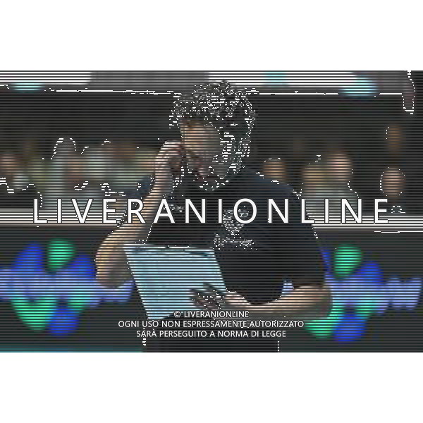 TVRG Milano vs Olympiacos nella foto Stefano Lavarini allenatore Vero Volley Milano Monza 26-11-2025 Opiquad Arena Numia Vero Volley Milano vs Olympiacos Pireo CEV Champions League - Pool C 1a giornata foto Roberto Garavaglia/Agenzia Aldo Liverani sas