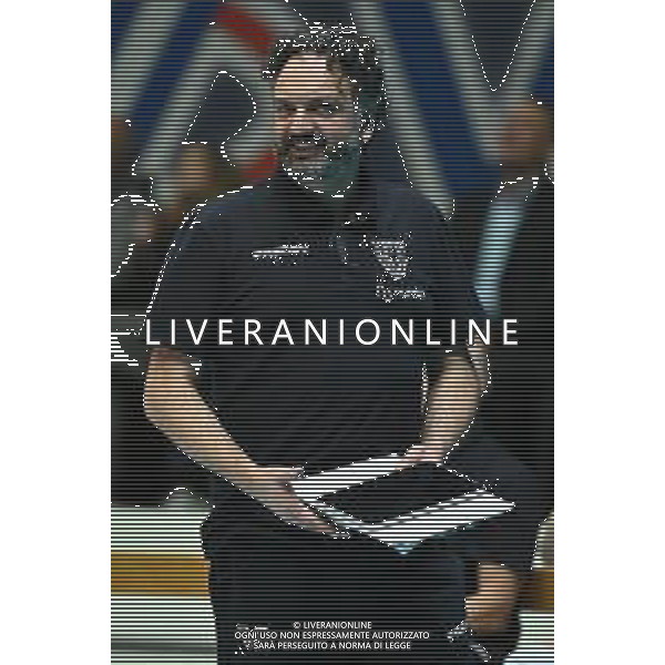 TVRG Milano vs Olympiacos nella foto Stefano Lavarini allenatore Vero Volley Milano Monza 26-11-2025 Opiquad Arena Numia Vero Volley Milano vs Olympiacos Pireo CEV Champions League - Pool C 1a giornata foto Roberto Garavaglia/Agenzia Aldo Liverani sas