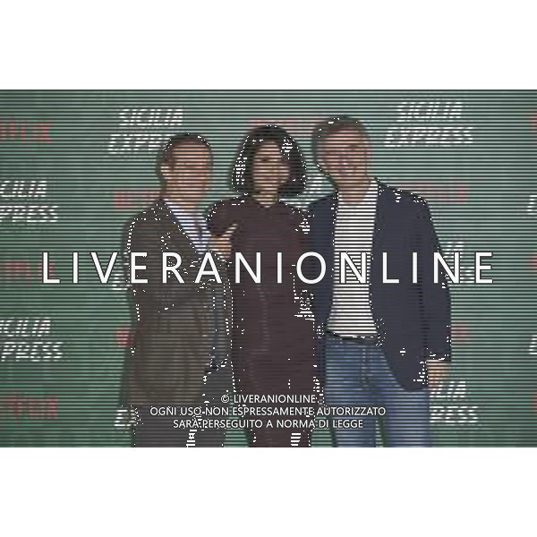 Roma 27 Novembre 2025 Photocall della miniserie Netflix ‘Sicilia Express’ Nella Foto: Salvatore Ficarra, Barbara Tabita, Valentino Picone Foto Credit: Andrea Bracaglia- AGENZIA ALDO LIVERANI SAS