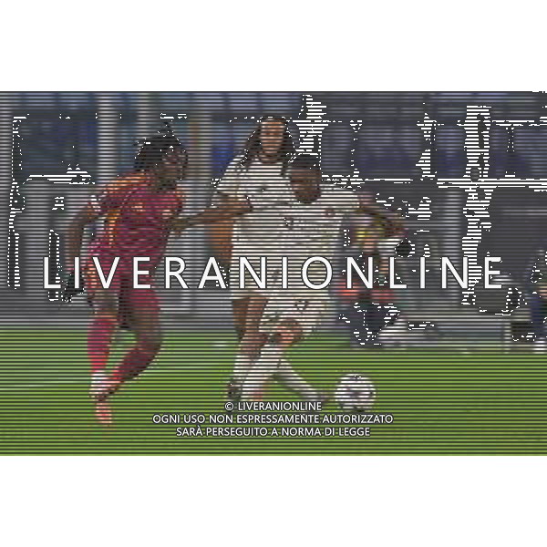 Roma vs Midtjylland Europa League - 5 Giornata Stadio Olimpico - Roma 27-11-2025 nella foto Kone’ e Castillo Foto Federico Gaetano - ag Aldo liverani- AGENZIA ALDO LIVERANI SAS