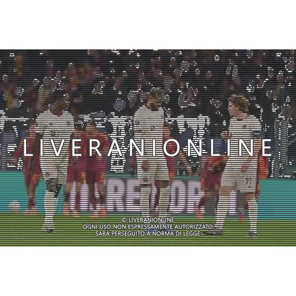 Roma vs Midtjylland Europa League - 5 Giornata Stadio Olimpico - Roma 27-11-2025 nella foto Delusione Midtyjlland Foto Federico Gaetano - ag Aldo liverani- AGENZIA ALDO LIVERANI SAS