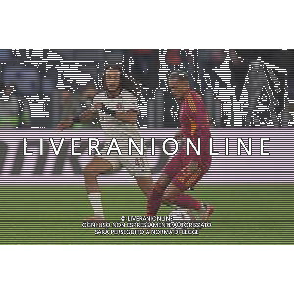 Roma vs Midtjylland Europa League - 5 Giornata Stadio Olimpico - Roma 27-11-2025 nella foto Mbabu e Wesley Foto Federico Gaetano - ag Aldo liverani ©Federico Gaetano - AGENZIA ALDO LIVERANI SAS