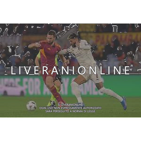 Roma vs Midtjylland Europa League - 5 Giornata Stadio Olimpico - Roma 27-11-2025 nella foto Cristante e Billing Foto Federico Gaetano - ag Aldo liverani ©Federico Gaetano - AGENZIA ALDO LIVERANI SAS