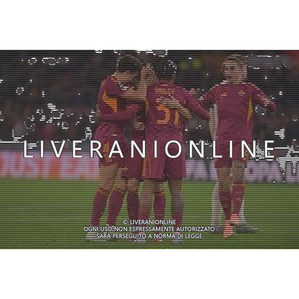 Roma vs Midtjylland Europa League - 5 Giornata Stadio Olimpico - Roma 27-11-2025 nella foto Esultanza Roma Foto Federico Gaetano - ag Aldo liverani ©Federico Gaetano - AGENZIA ALDO LIVERANI SAS