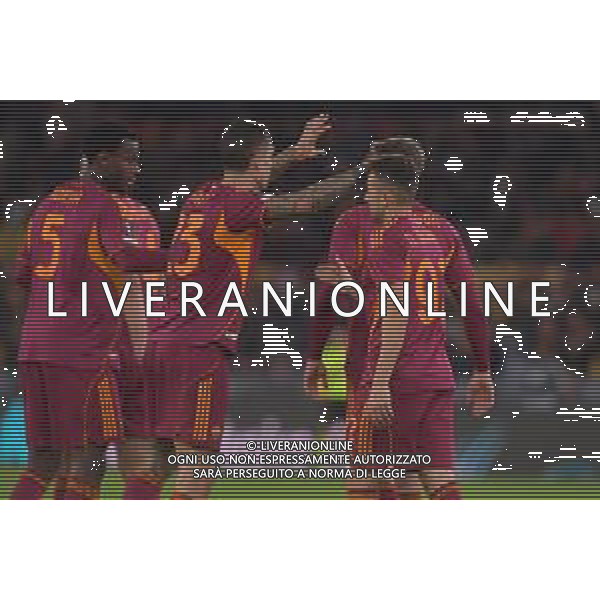 Roma vs Midtjylland Europa League - 5 Giornata Stadio Olimpico - Roma 27-11-2025 nella foto Esultanza Roma Foto Federico Gaetano - ag Aldo liverani ©Federico Gaetano - AGENZIA ALDO LIVERANI SAS