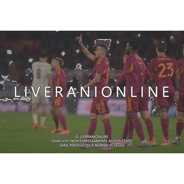 Roma vs Midtjylland Europa League - 5 Giornata Stadio Olimpico - Roma 27-11-2025 nella foto Esultanza El Shaarawy Foto Federico Gaetano - ag Aldo liverani ©Federico Gaetano - AGENZIA ALDO LIVERANI SAS