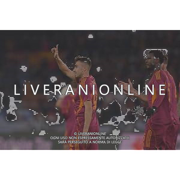 Roma vs Midtjylland Europa League - 5 Giornata Stadio Olimpico - Roma 27-11-2025 nella foto Esultanza El Shaarawy Foto Federico Gaetano - ag Aldo liverani ©Federico Gaetano - AGENZIA ALDO LIVERANI SAS