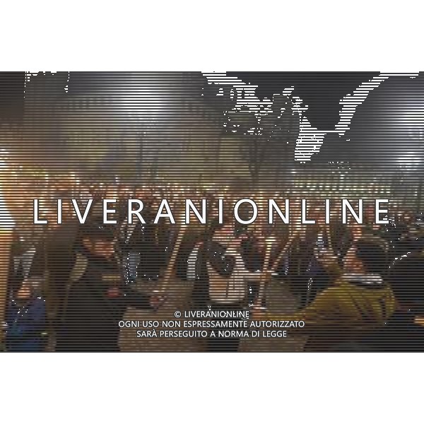 Torino 27-11-2025 Presidio davanti alla prefettura per chiedere la liberazione di Mohamed Shahin Imam della moschea di via Saluzzo a Torino nella foto i manifestanti Foto Gla/ag. Aldo Liverani s.a.s- AGENZIA ALDO LIVERANI SAS- AGENZIA ALDO LIVERANI SAS