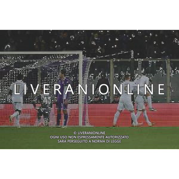 TVRG Fiorentina vs AEK Atene nella foto giocatori AEK Atene esultanza dopo il gol dell\'1 a 0 Firenze 27-11-2025 Stadio Artemio Franchi Fiorentina vs AEK Atene UEFA Conference League fase a girone unico - 4a giornata foto Roberto Garavaglia/Agenzia Aldo Liverani sas
