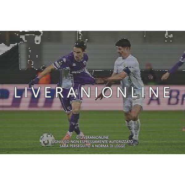 TVRG Fiorentina vs AEK Atene nella foto Nicolò Fagioli (Fiorentina) e Petros Mantalos (AEK Atene) Firenze 27-11-2025 Stadio Artemio Franchi Fiorentina vs AEK Atene UEFA Conference League fase a girone unico - 4a giornata foto Roberto Garavaglia/Agenzia Aldo Liverani sas